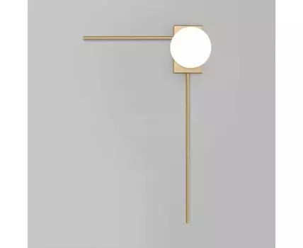 НАСТЕННЫЙ СВЕТИЛЬНИК СО СТЕКЛЯННЫМ ПЛАФОНОМ 40034/1 латунь