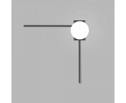 НАСТЕННЫЙ СВЕТИЛЬНИК СО СТЕКЛЯННЫМ ПЛАФОНОМ 40035/1 черный жемчуг