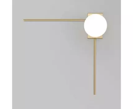 НАСТЕННЫЙ СВЕТИЛЬНИК СО СТЕКЛЯННЫМ ПЛАФОНОМ 40035/1 латунь