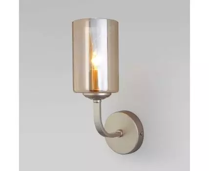 НАСТЕННЫЙ СВЕТИЛЬНИК СО СТЕКЛЯННЫМ ПЛАФОНОМ 60138/1 перламутровое золото