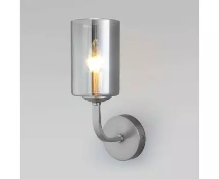 НАСТЕННЫЙ СВЕТИЛЬНИК СО СТЕКЛЯННЫМ ПЛАФОНОМ 60138/1 сатин-никель