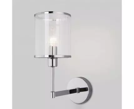 НАСТЕННЫЙ СВЕТИЛЬНИК СО СТЕКЛЯННЫМ ПЛАФОНОМ 60144/1 хром