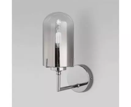 НАСТЕННЫЙ СВЕТИЛЬНИК СО СТЕКЛЯННЫМ ПЛАФОНОМ 60156/1 хром