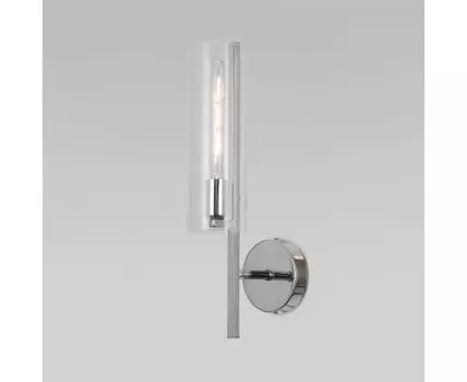 НАСТЕННЫЙ СВЕТИЛЬНИК СО СТЕКЛЯННЫМ ПЛАФОНОМ 70144/1 хром