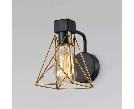 НАСТЕННЫЙ СВЕТИЛЬНИК В СТИЛЕ ЛОФТ 70107/1 черный/латунь