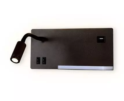 Настенный светильник Ambrella light с полкой, USB портом и выключателем Wall