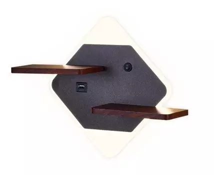 Настенный светильник Ambrella light с выключателем, USB портом и полкой Wall