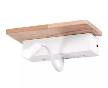 Настенный светильник Ambrella light светодиодный с выключателем, USB портом и полкой Wall