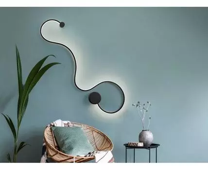 Настенный светильник большой Grafos черный