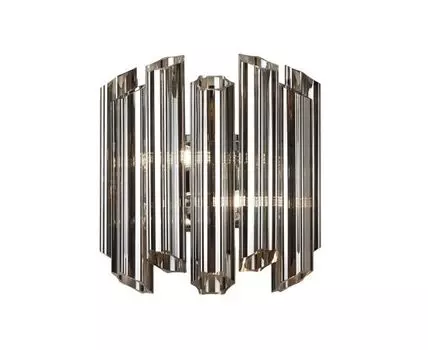 Настенный светильник iLamp Destiny MB0267-2B CHROME+SMOKY GRAY (хром, серый)