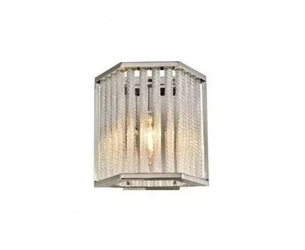 Настенный светильник iLamp RICH W9509-1 NICKEL (серебристый, прозрачный)