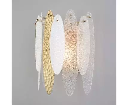 Настенный светильник с фактурным стеклом 326/1 золото