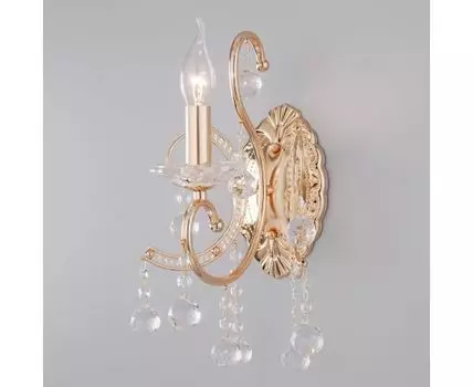 Настенный светильник с хрусталем 10096/1 золото