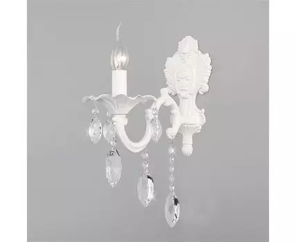 Настенный светильник с хрусталем 10108/1 белый
