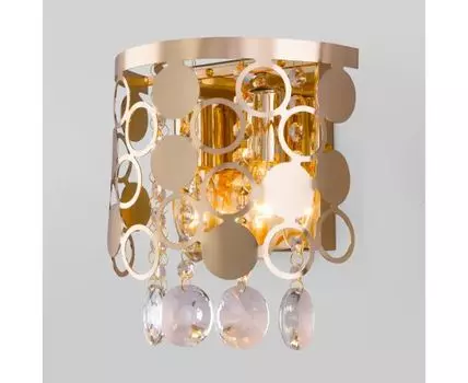 Настенный светильник с хрусталем 10114/2 золото