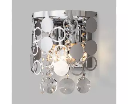 Настенный светильник с хрусталем 10114/2 хром