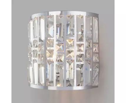 Настенный светильник с хрусталем 10116/2 хром
