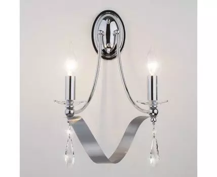 Настенный светильник с хрусталем 60064/2 хром