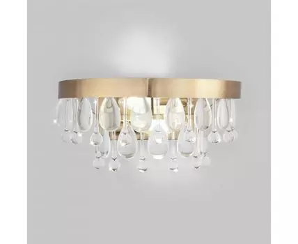 Настенный светильник с хрусталем 60165/2 латунь