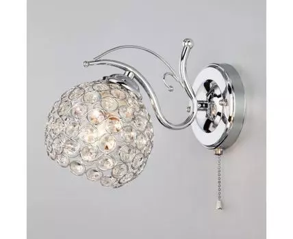 Настенный светильник с хрусталем 7777/1 хром