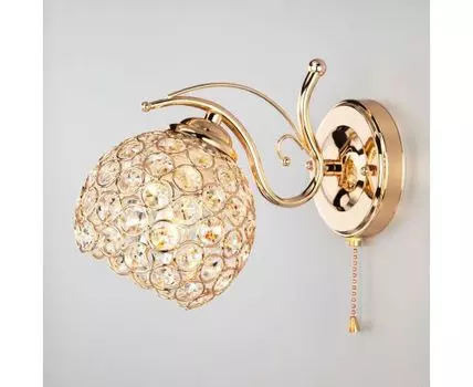 Настенный светильник с хрусталем 7777/1 золото