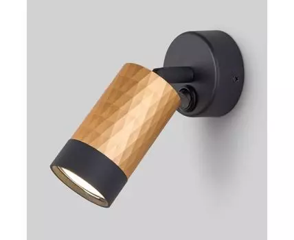 Настенный светильник с металлическим плафоном 20088/1 черный/золото