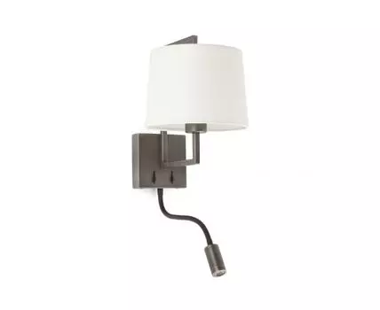 Настенный светильник с ридером Frame LED старое золото/белый