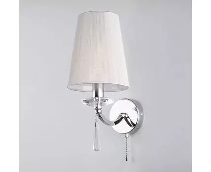 Настенный светильник с тканевым абажуром 60079/1 хром