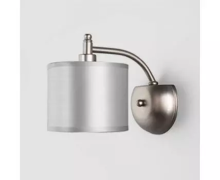 Настенный светильник с тканевым абажуром 60080/1 сатин-никель