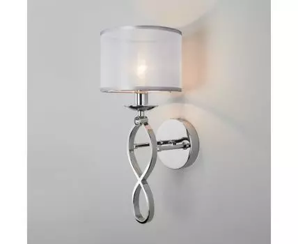 Настенный светильник с тканевым абажуром 60124/1 хром