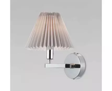 Настенный светильник с тканевым абажуром 60136/1 хром/серый
