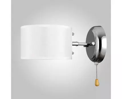 Настенный светильник с тканевым абажуром 70045/1 хром