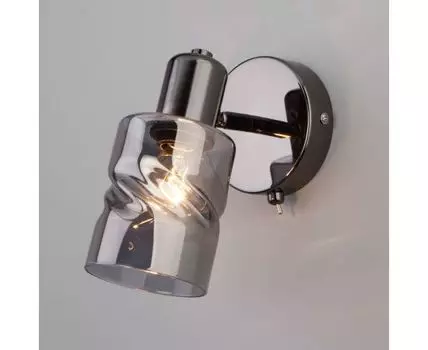 Настенный светильник со стеклянным плафоном 20120/1 чёрный жемчуг