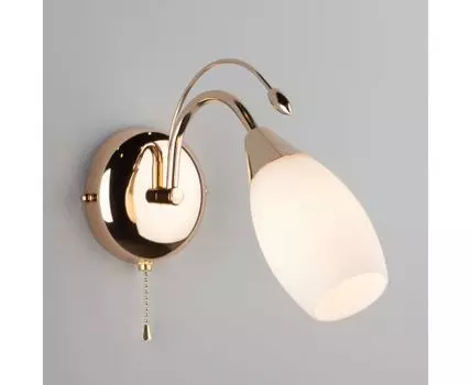 Настенный светильник со стеклянным плафоном 22080/1 золото