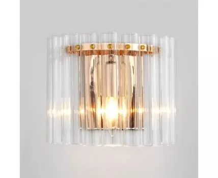 Настенный светильник со стеклянным плафоном 373/1 золото