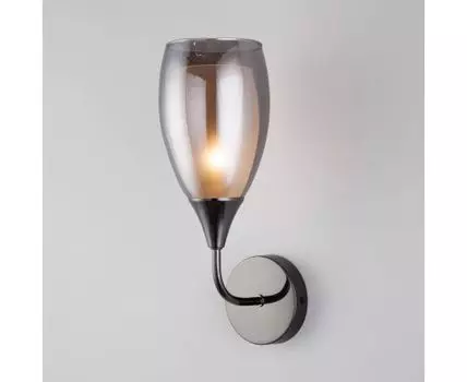 Настенный светильник со стеклянным плафоном 50285/1 черный жемчуг