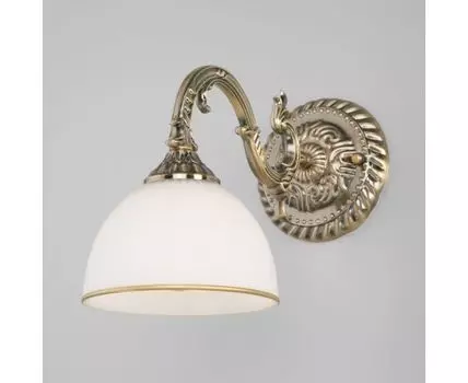 Настенный светильник со стеклянным плафоном 60106/1 античная бронза