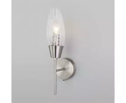 Настенный светильник со стеклянным плафоном 60140/1 сатин-никель