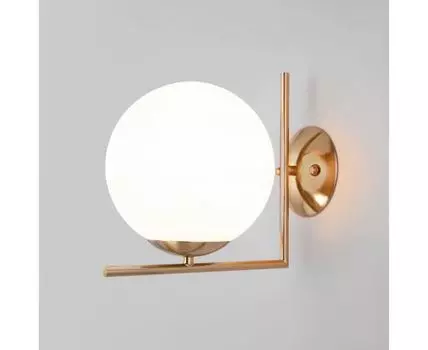 Настенный светильник со стеклянным плафоном 70153/1 латунь