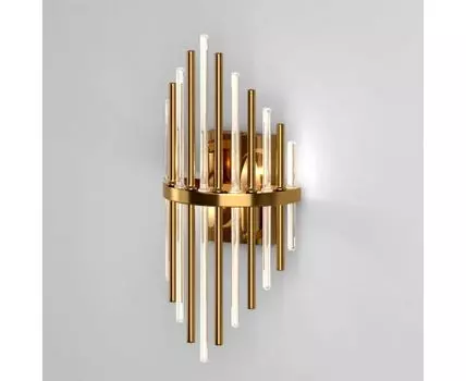 Настенный светильник со стеклянным рассеивателем 356/2 латунь