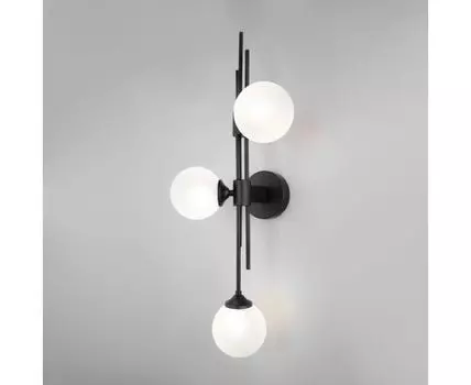 Настенный светильник со стеклянными плафонами 50383/3 черный