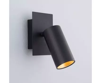 Настенный светодиодный светильник в стиле минимализм 20066/1 LED черный / золото