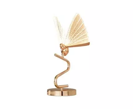 Настольная лампа Баттерфляй (золотистый, прозрачный)