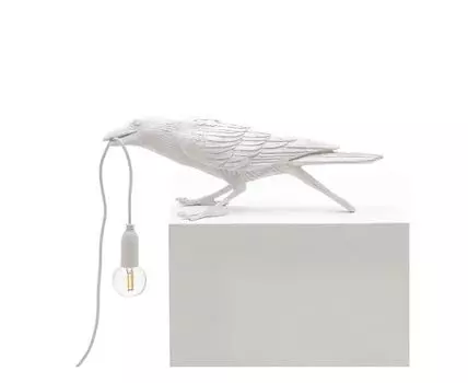 Настольная лампа Bird White Playing (Белый, 33,5)