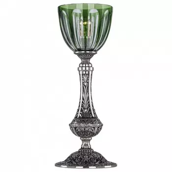 Настольная лампа декоративная Bohemia Ivele Crystal 7100 71100L/15 NB P1 Clear-Green/H-1H