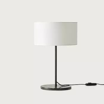 Настольная лампа Hedra черный металл / черный мрамор + абажур 801011/31