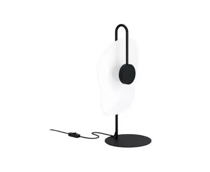 Настольная лампа LARDERIA, 5,4W (LED), H500, стекло, дерево, черный, белый, 390208