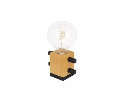 Настольная лампа LEVANTARA, 1X40W (E27), H110, сталь, дерево, черный, 390193