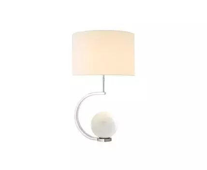Настольная лампа Luigi nickel (белый, серебристый, 43)
