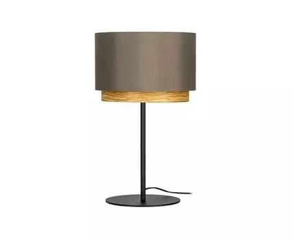 Настольная лампа MARCHENA, 1X40W (E27), сталь, черный/текстиль, дерево, 390123